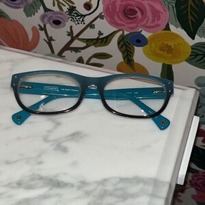 👓 Coach New York Frames Glasses Eyewear Blue Black Turquoise gradient Topaz